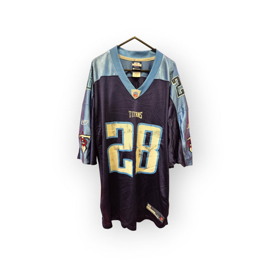 Reebok Tennessee Titans NFL Jersey, #28 Johnson, Blue, Size XXL