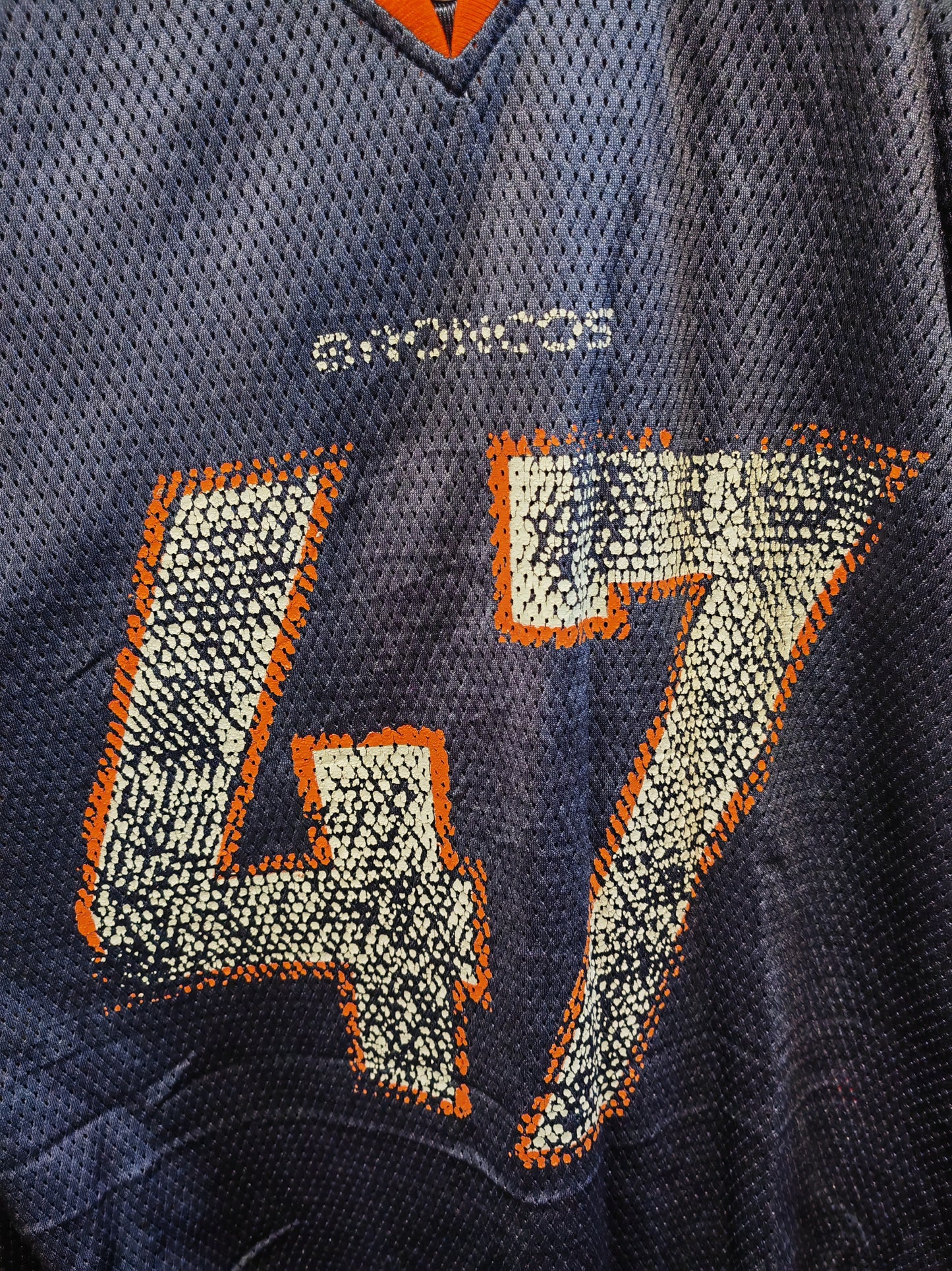 Reebok Denver Broncos NFL Jersey, #47 Lynch, Navy Blue, Size XXL