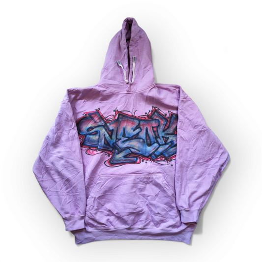 Pro Club Graffiti Graphic Pullover Hoodie, Purple, Size 4XL