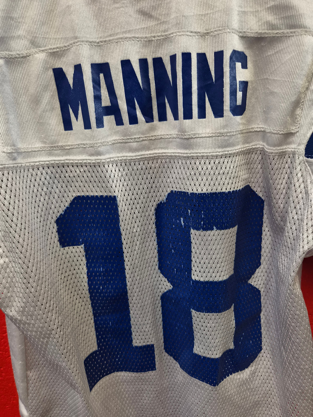 Youth Reebok Indianapolis Colts NFL Jersey, #18 Manning, White, Size YM