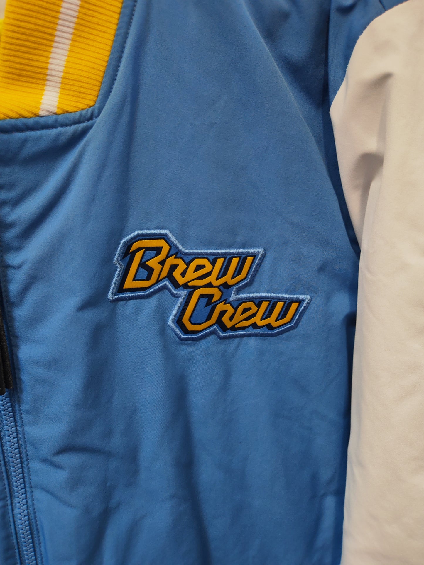 Nike Milwaukee Brewers MLB City Connect Full Zip Sideline Coat, Blue, Size XL