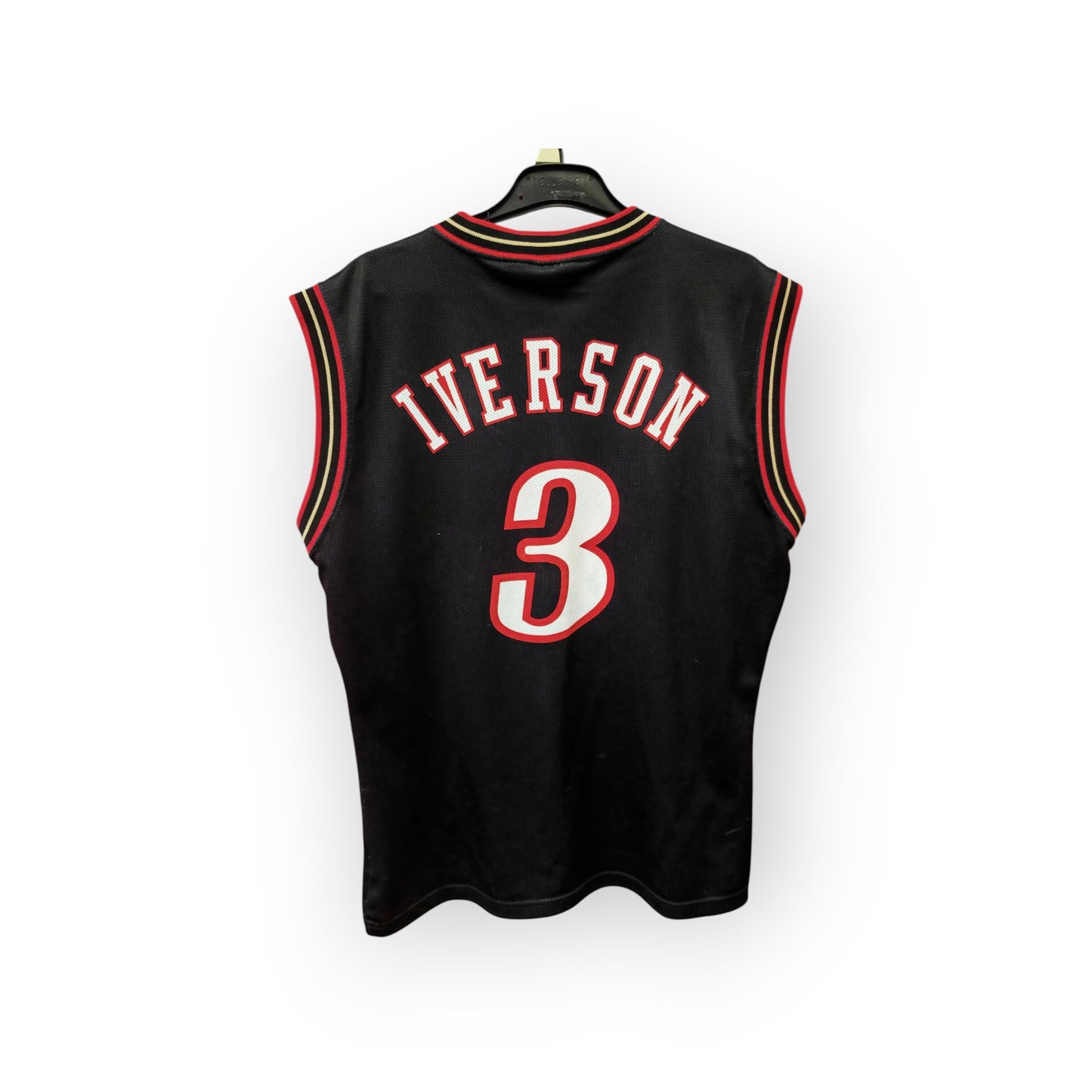 Champion Philadelphia 76ers NBA Jersey, #3 Iverson, Black, Size Medium