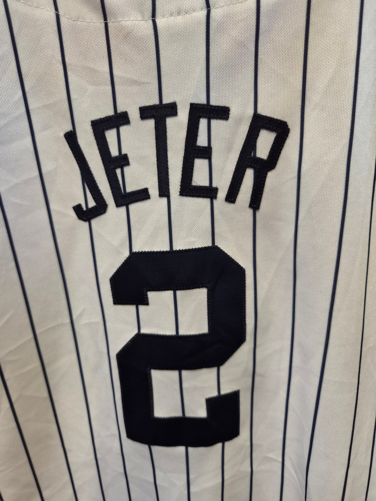 Women's Majestic New York Yankees MLB Baseball Jersey, #2 Jeter, Size Medium