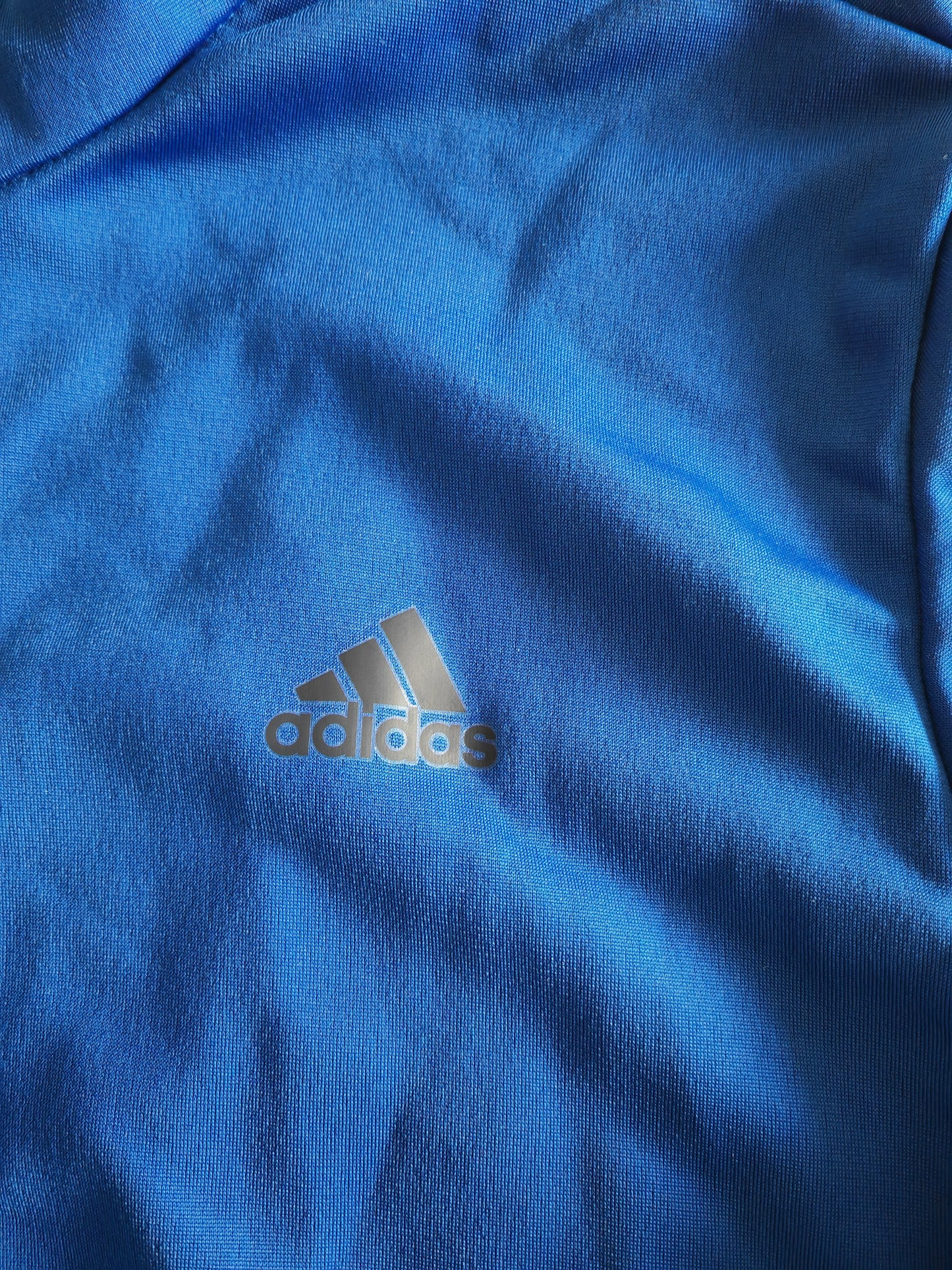 Youth Adidas Full Zip Tracksuit Top, Blue, Size 13-14 Years