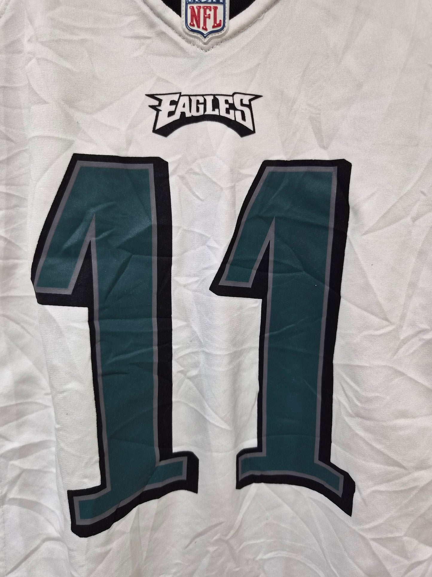 Youth Nike Philadelphia Eagles NFL Jersey, #11 Wentz, White, Size YL