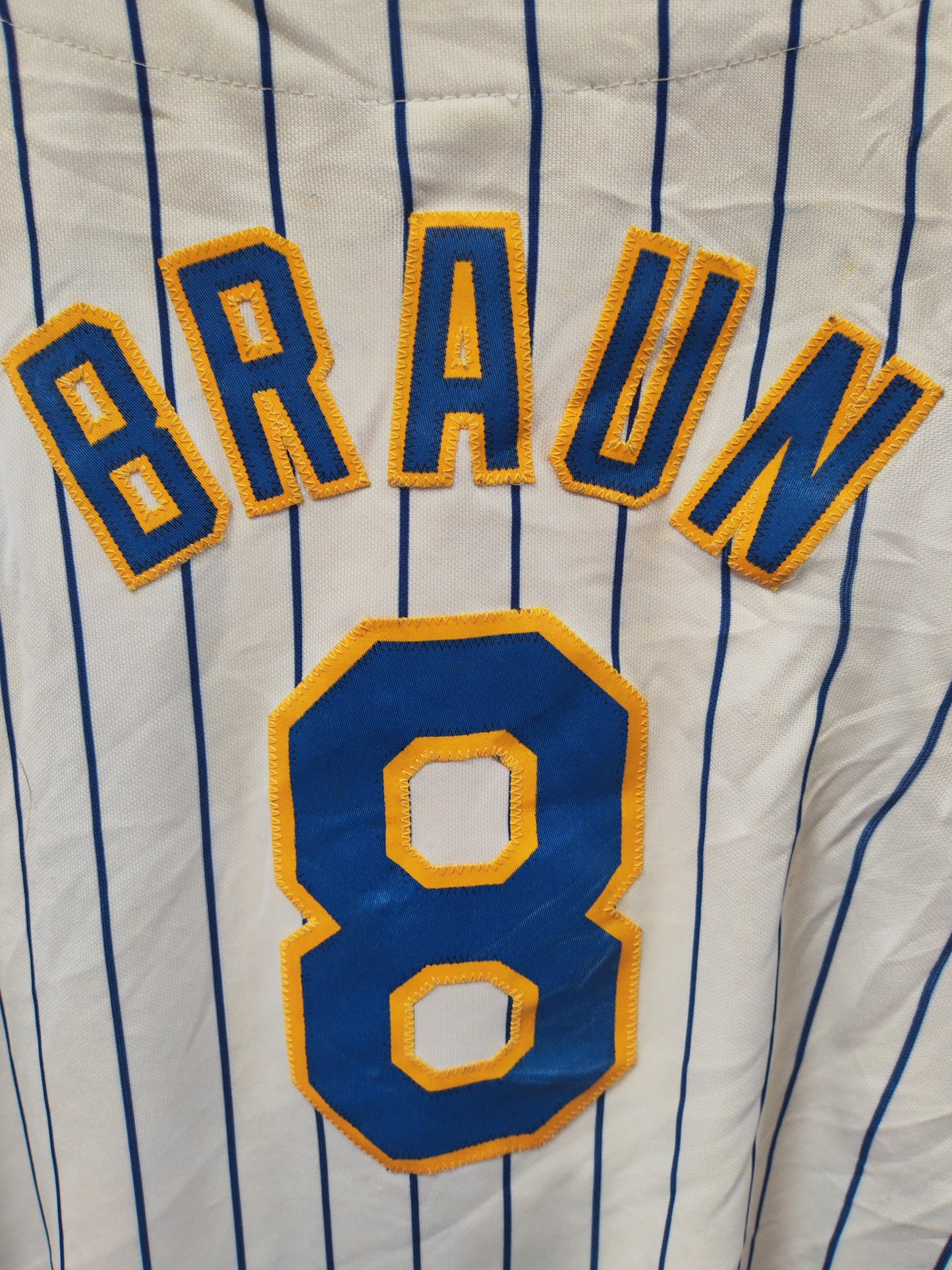 Women's Majestic Milwaukee Brewers MLB Jersey, #8 Braun, White, Size L/XL