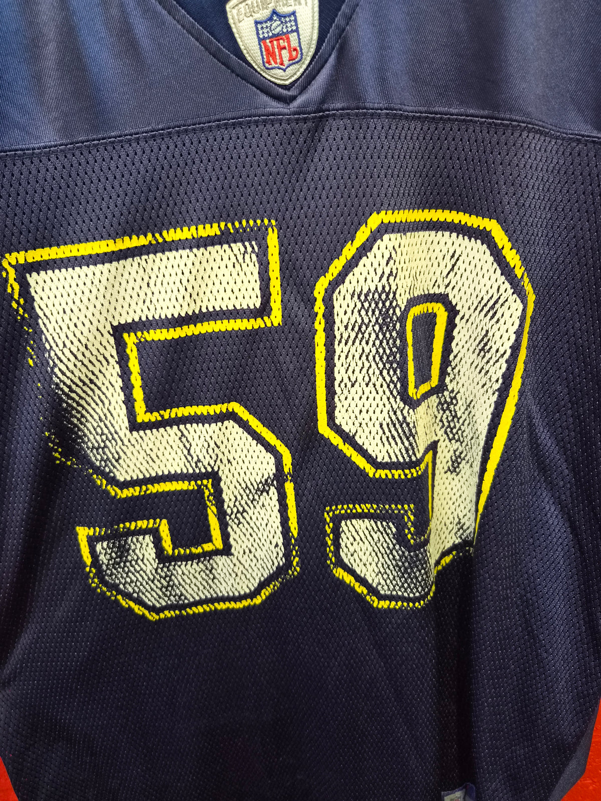 Reebok San Diego/LA Chargers NFL Jersey, #59 D Edwards, Navy, Size XXL