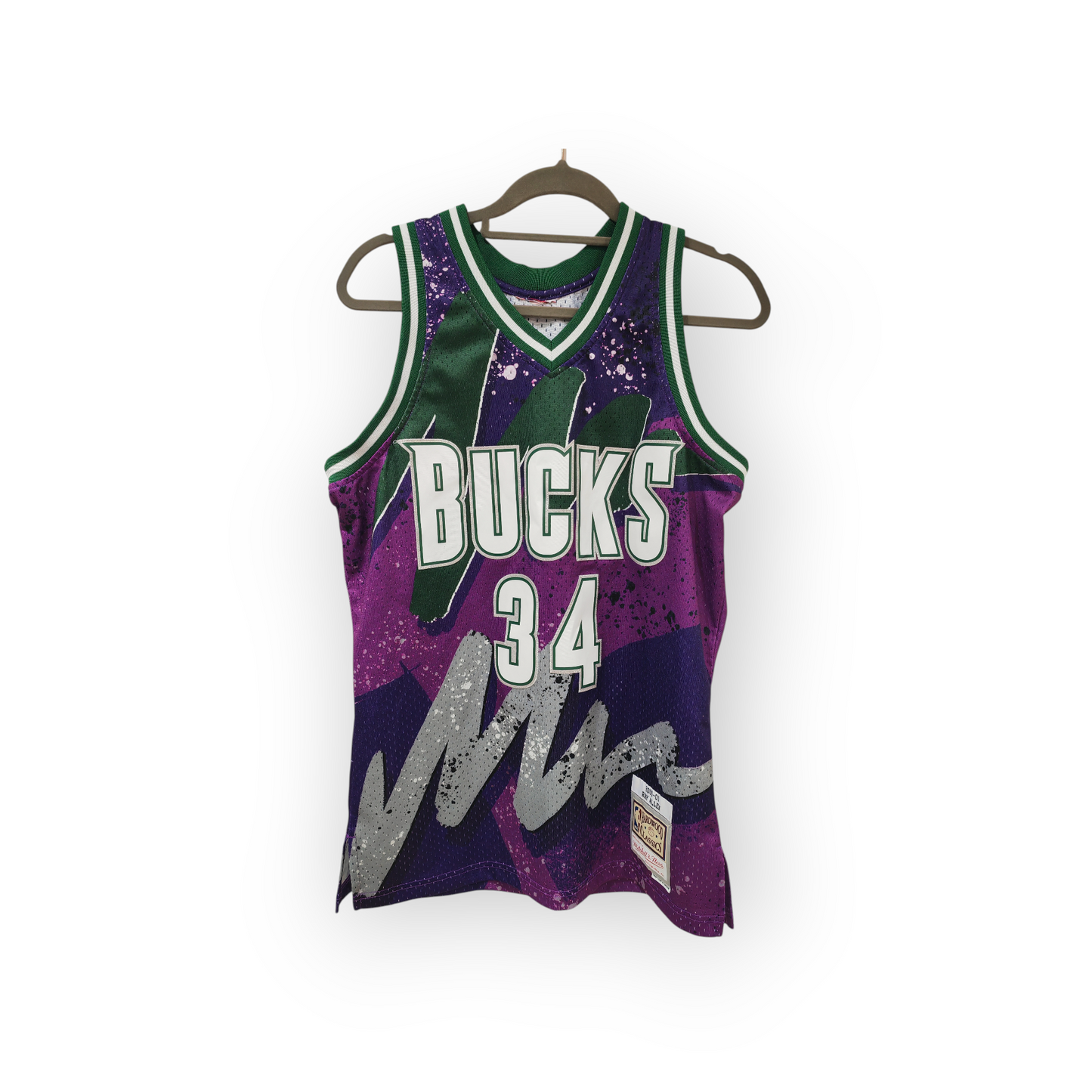 Mitchell & Ness Milwaukee Bucks Hyper Hoops NBA Jersey, #34 Allen, Purple, Medium