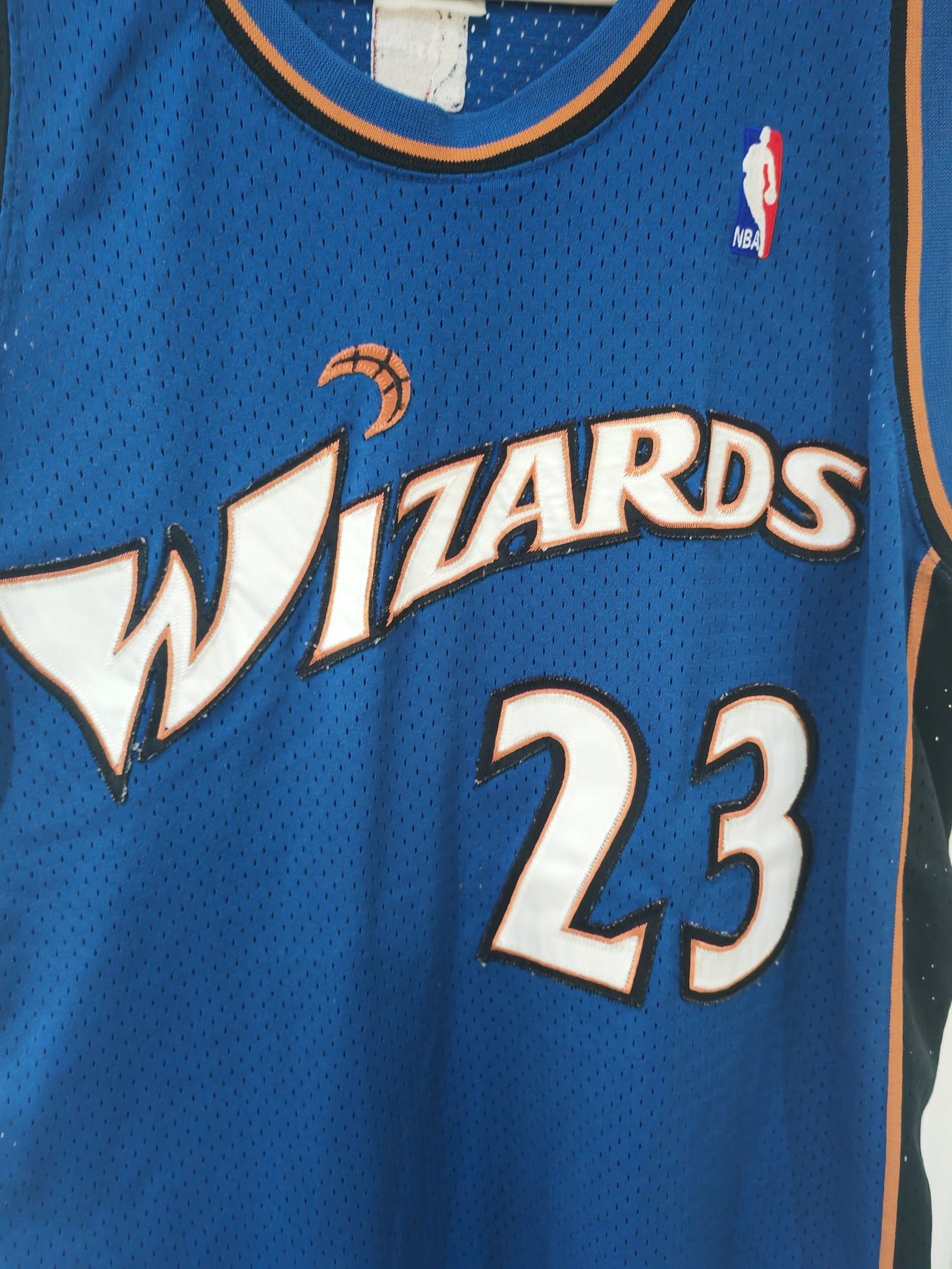 Majestic Hardwood Classics Washington Wizards NBA Jersey, #23 Jordan, Blue, Large