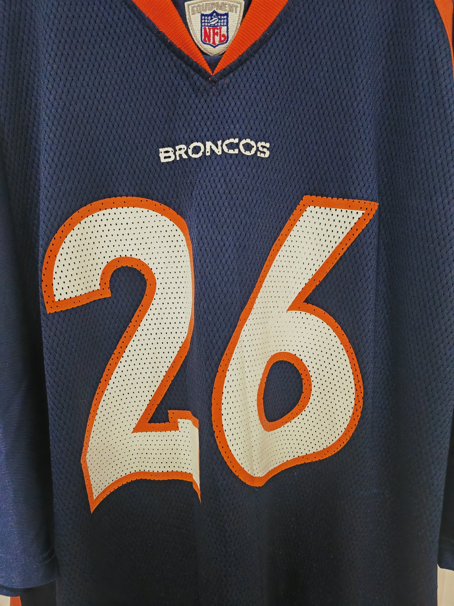 Reebok Denver Broncos NFL Jersey, #26 Portis, Navy Blue, Size XL