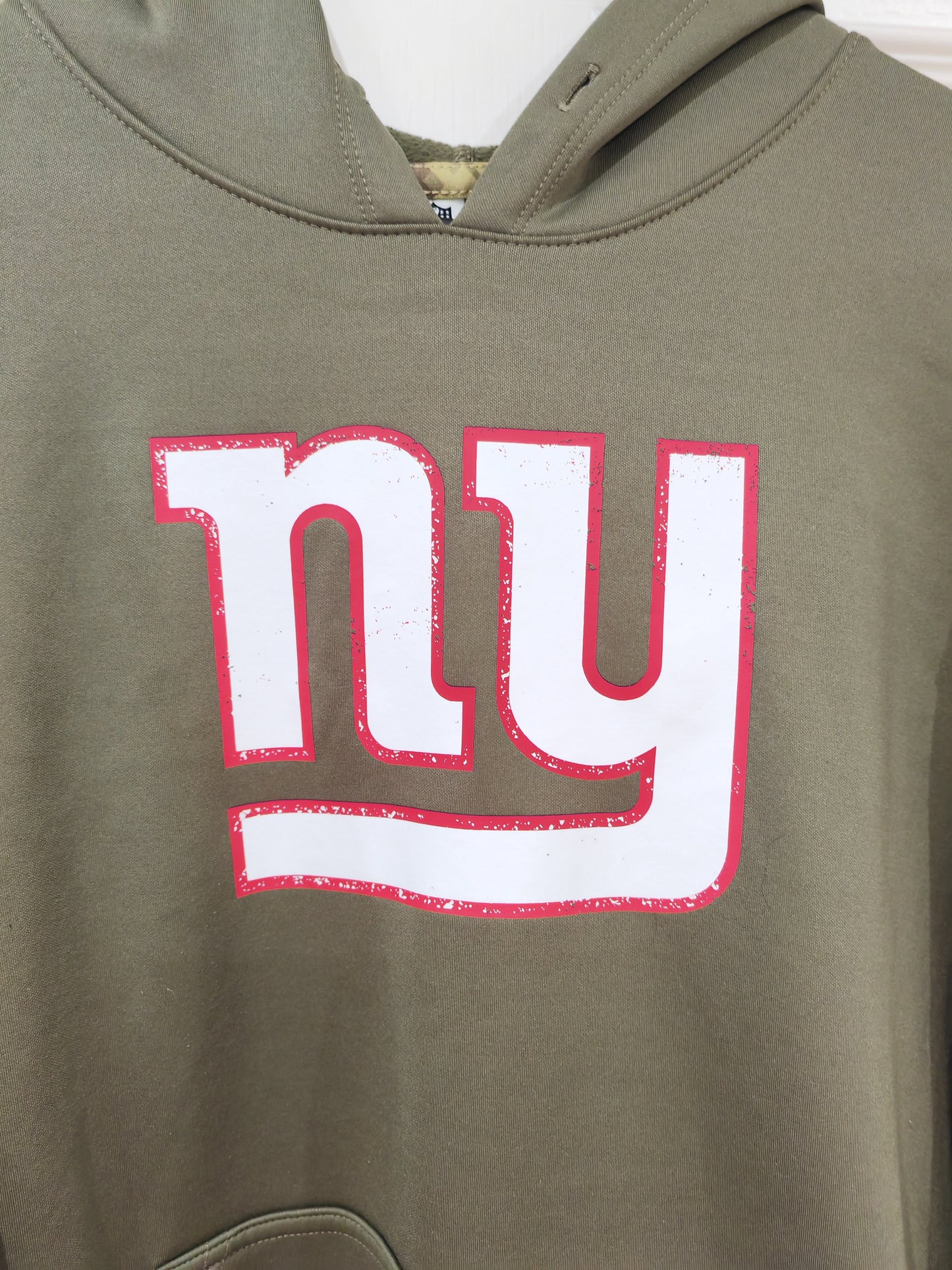 Nike New York Giants NFL Salute To Service Pullover Hoodie, Kaki, Size Medium