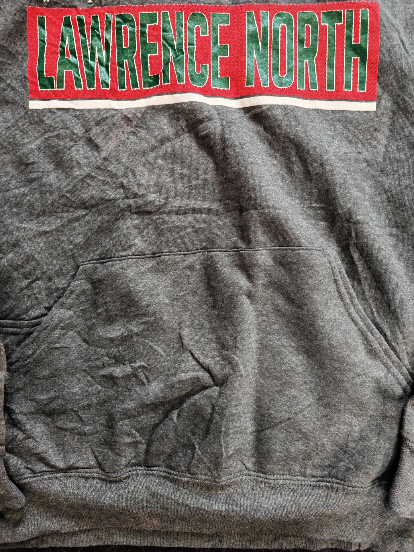 Fruit Of The Loom, Lawrence North Wildcats Pullover Hoodie, Grey, Size Medium