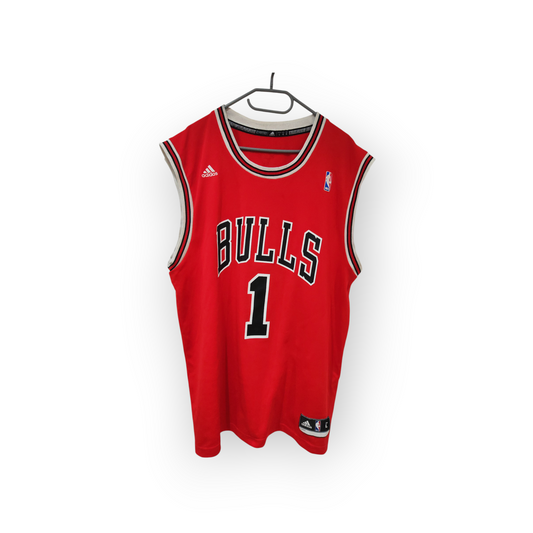 Adidas Chicago Bulls NBA Jersey, #1 Rose, Red, Size Large