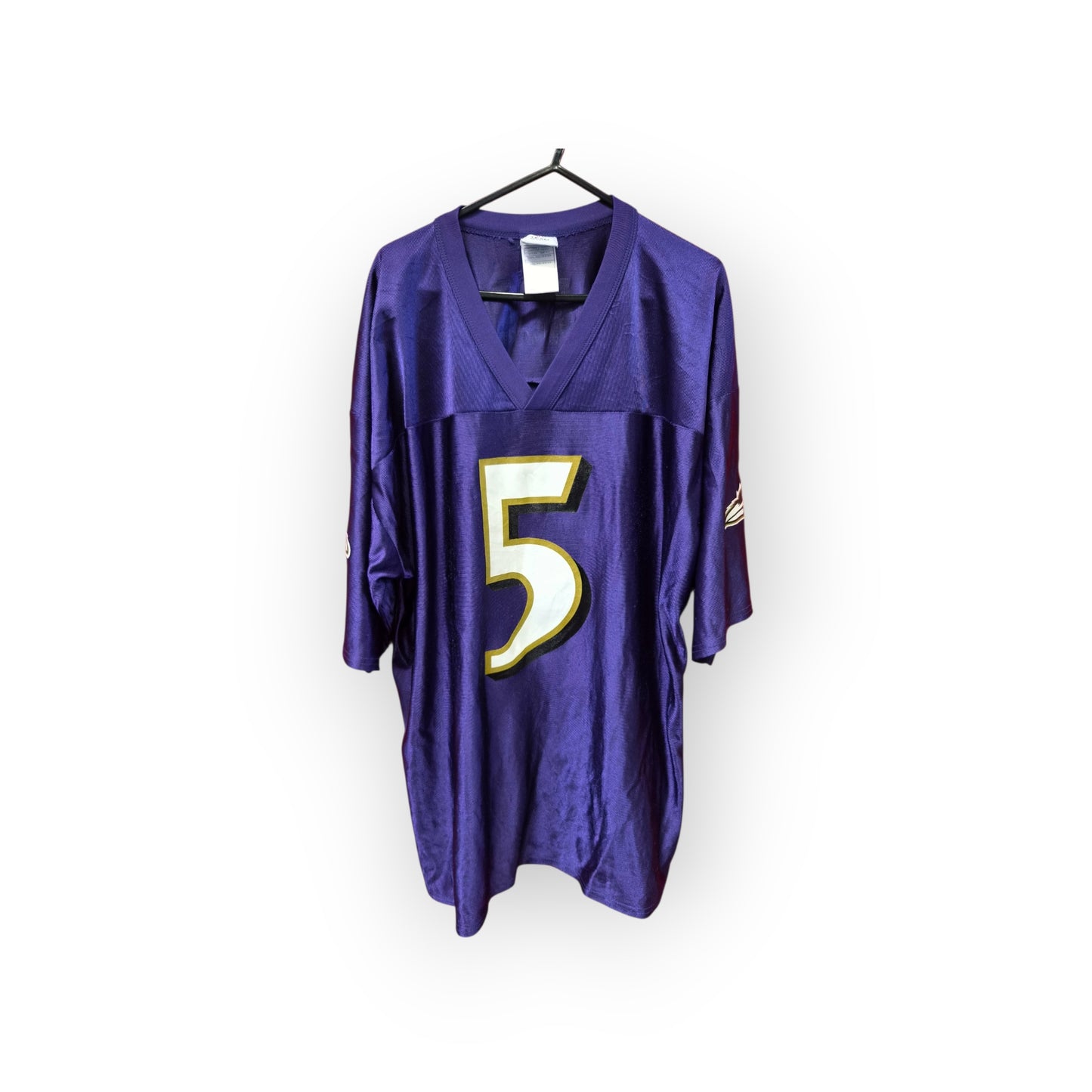 NFL Apparel Baltimore Ravens Jersey, #5 Flacco, Purple, Size XL