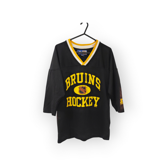 Starter Boston Bruins Jersey Style Fan Top, #77 Boutique, Black, Size S/M