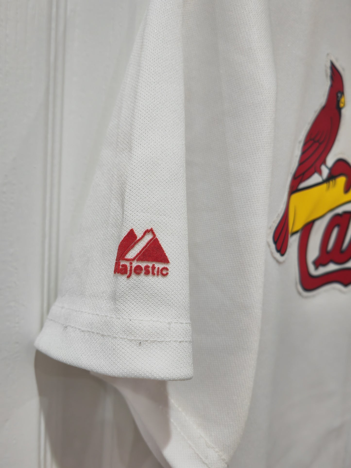 Majestic St Louis Cardinal's MLB Baseball Jersey, White, Size Small