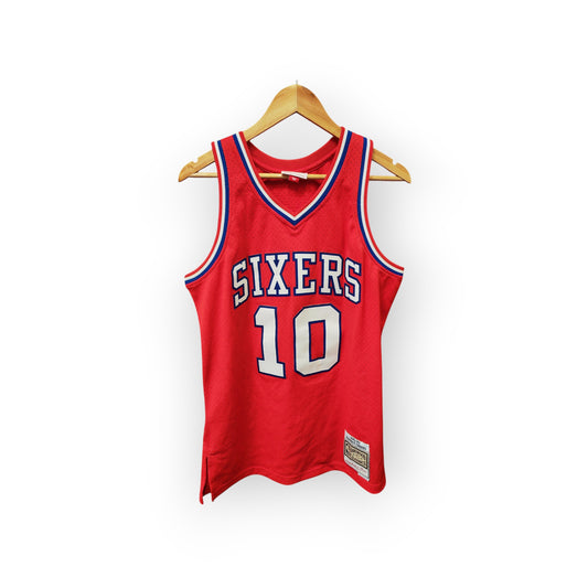 Mitchell & Ness Philadelphia 76ers 1982-83 Jersey, #10 Cheeks, Red, Size Medium