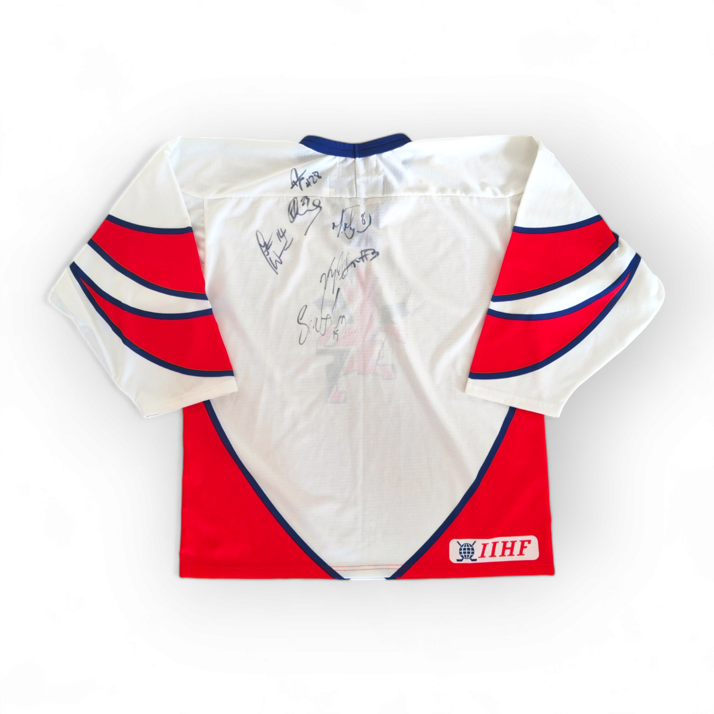 VS Factory Great Britain Ice Hockey Signed IIHF Jersey, White, Size Small