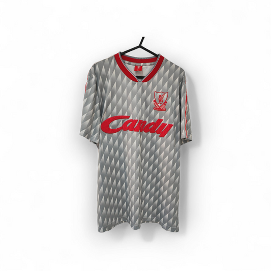 L.F.C Liverpool Short Sleeve Official Remake Away Shirt, Grey, Size Large