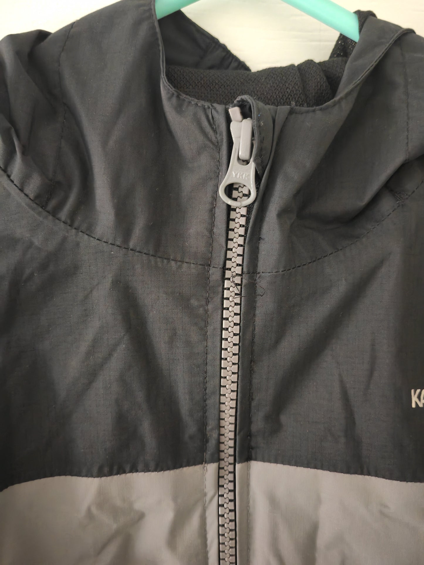 Youth Karrimor Full Zip, Water Resistant, Hooded Jacket, Grey/Black, 9-10 Years