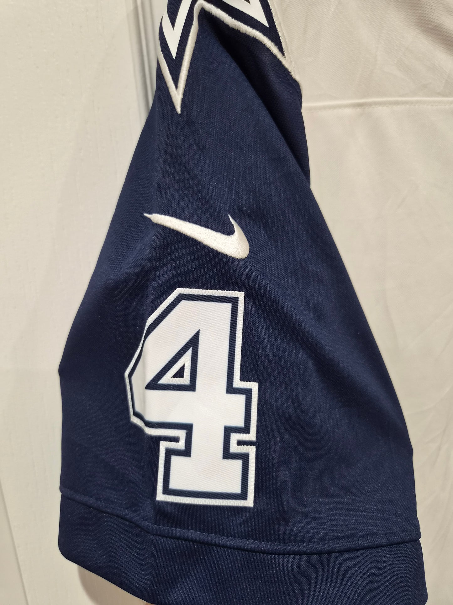 Nike Dallas Cowboys NFL Vapour Jersey, #4 Prescott, White, Size XL