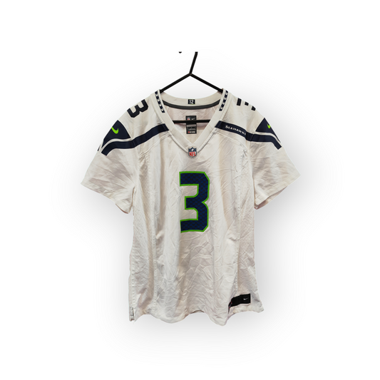 Women's Nike Seattle Seahawks NFL Jersey, #3 Wilson, White, Size XL
