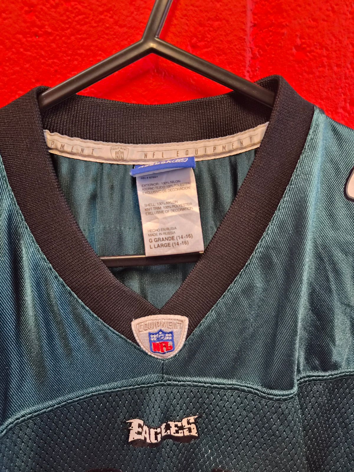 Youth Reebok Philadelphia Eagles NFL Jersey, #81 Owens, Green, Size YL