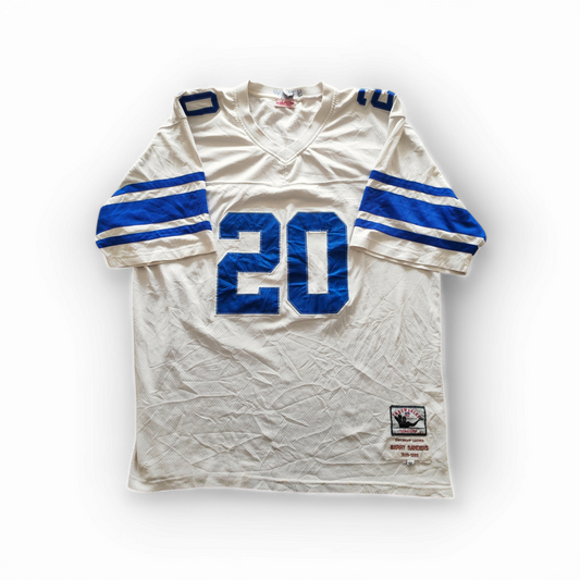 Mitchell & Ness Throwbacks Detroit Lions NFL Jersey, #20 Sanders, White, XXXL