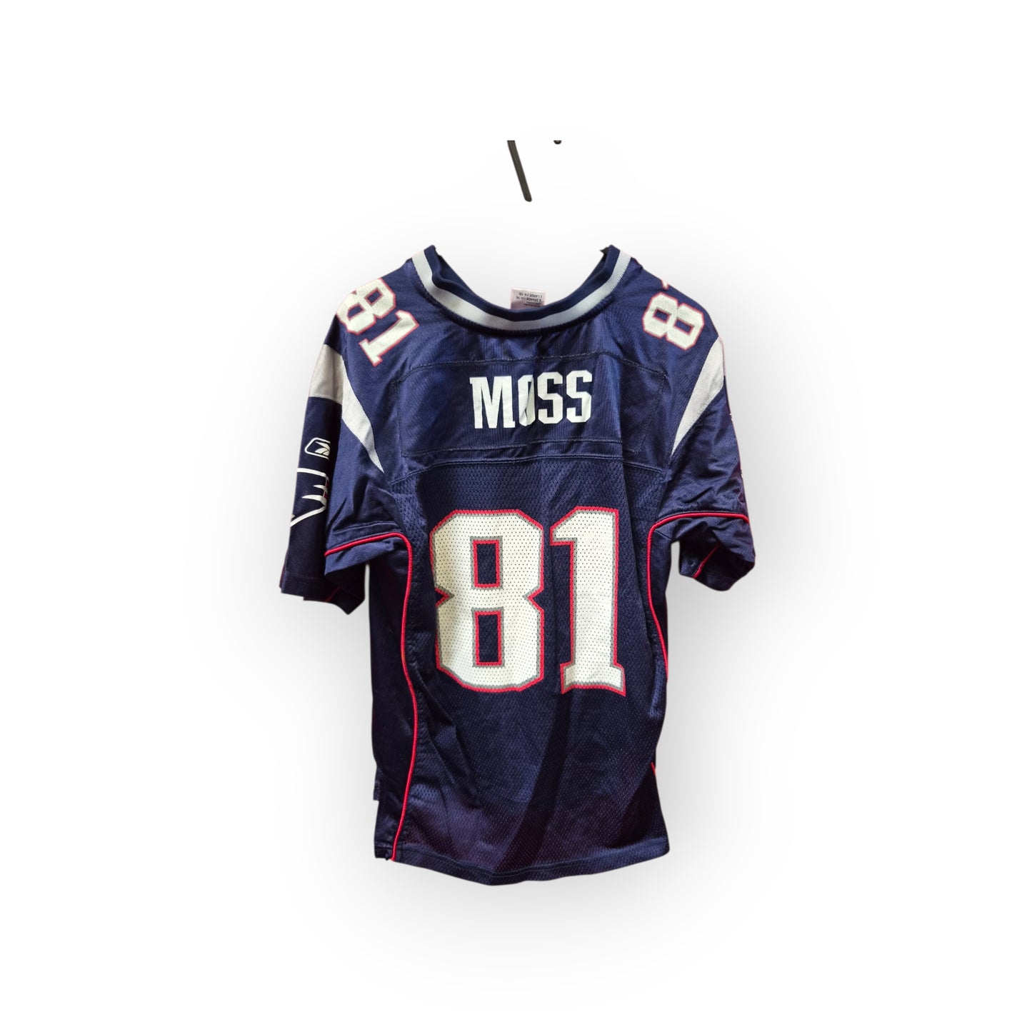 Youth Reebok New England Patriots NFL Jersey, #81 Moss, Navy Blue, Size YL