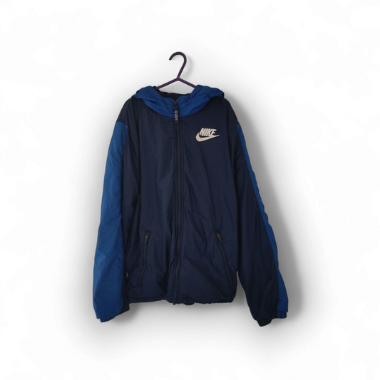 Youth Nike Full Zip Hooded Coat, Navy Blue, Size YL