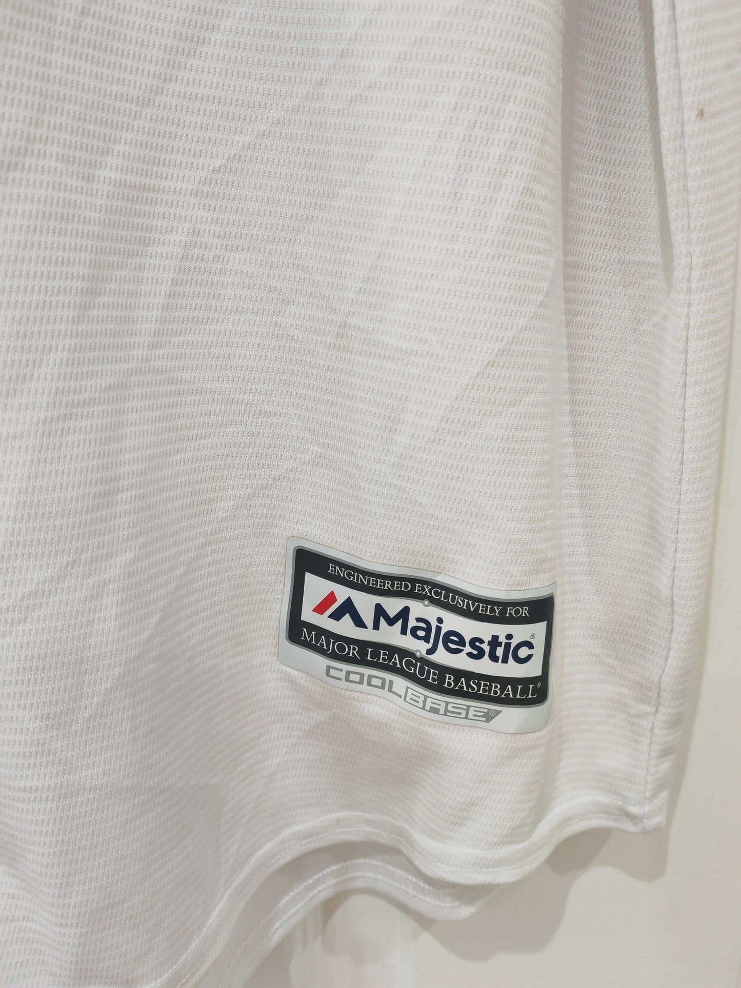 Majestic Kansas City Royals MLB Jersey, #07 Carnegie, White, Size Large