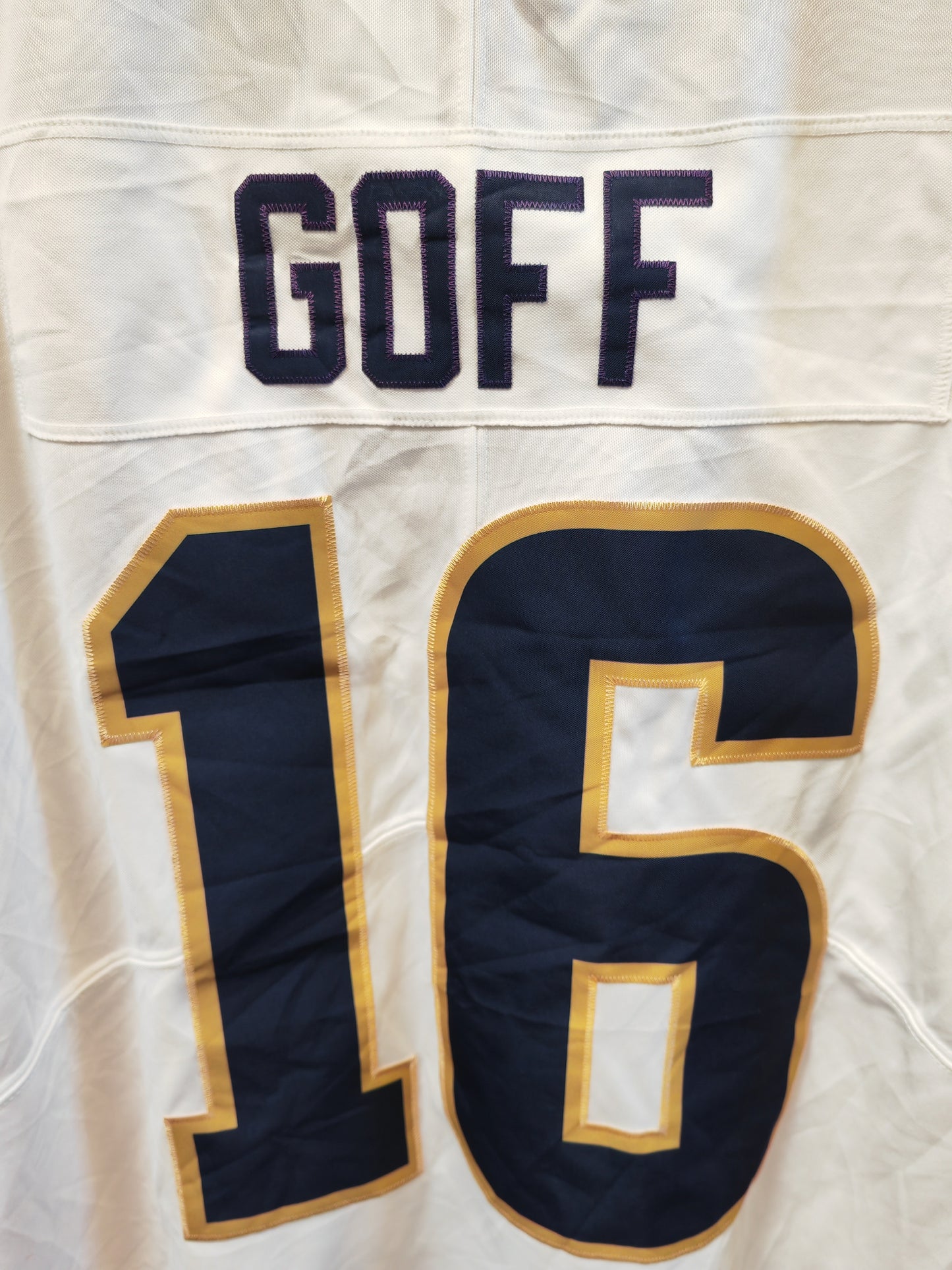Nike Los Angeles Rams NFL Vapor Jersey, #16 Goff, White, Size Large