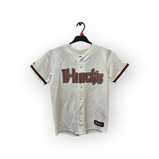 Youth Majestic Arizona Diamondbacks MLB Jersey, #10 Upton, White, Size YL