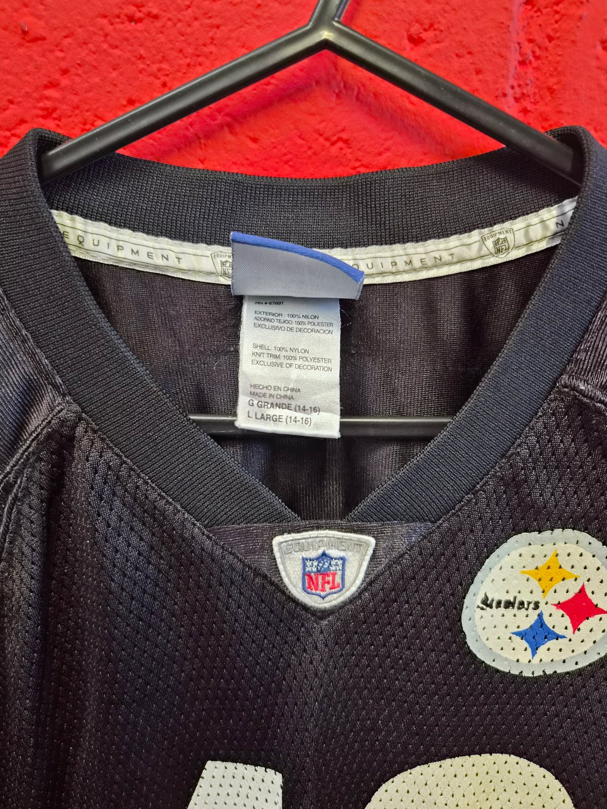 Youth Reebok Pittsburgh Steelers NFL Jersey, #43 Polamalu, Black, Size YL