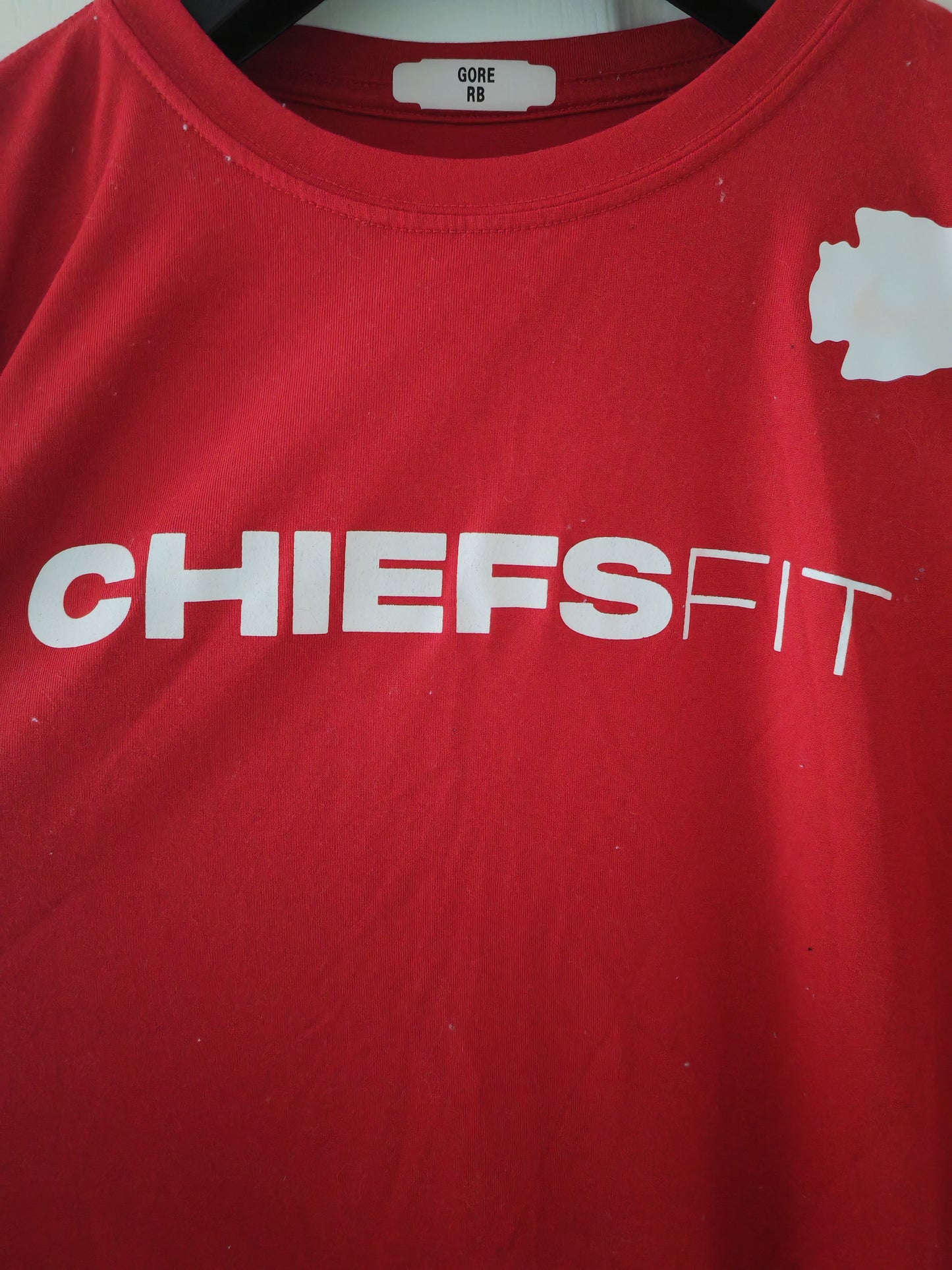 Nike Kansas City Chiefs NFL Player Issue/Worn Long Sleeve T Shirt, RB Gore, Large