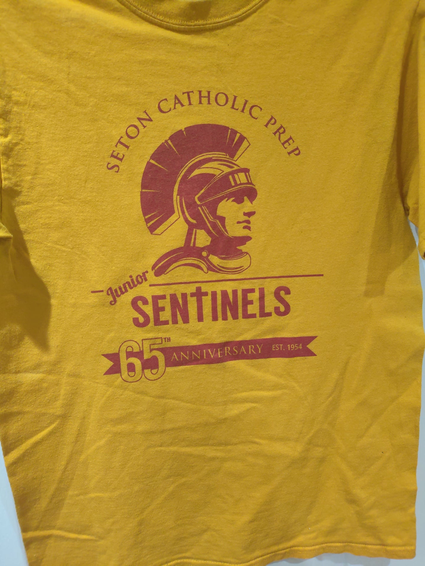 Port & Company Seton Catholic Prep Junior Sentinels T Shirt, Yellow, Size Small