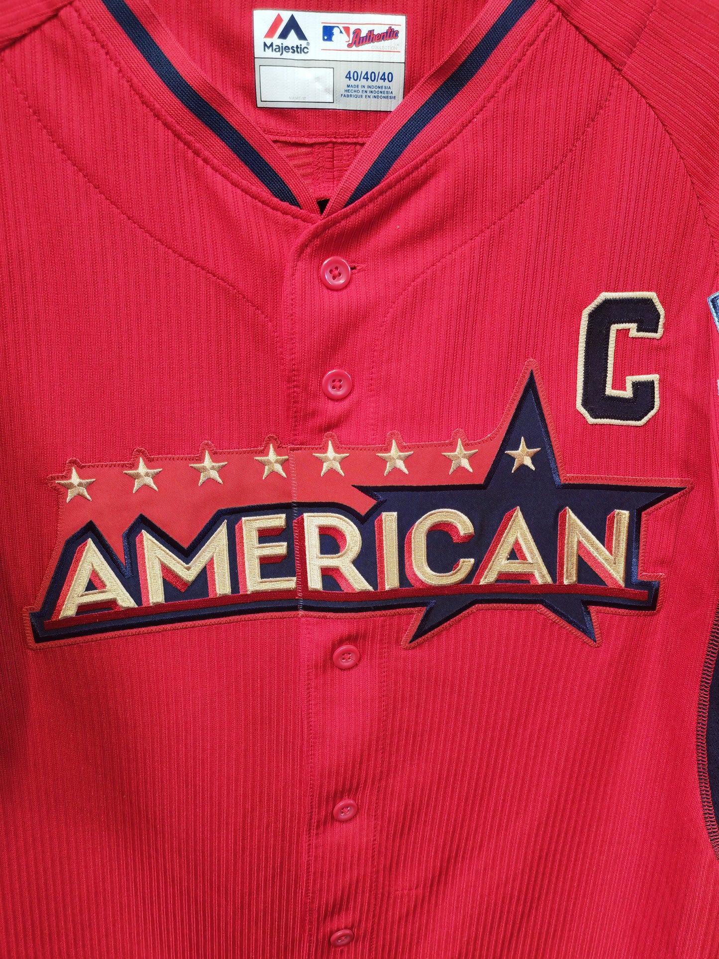 Majestic 2014 MLB All Star Game Jersey, #19 Bautista, Red, Size 40 S/M