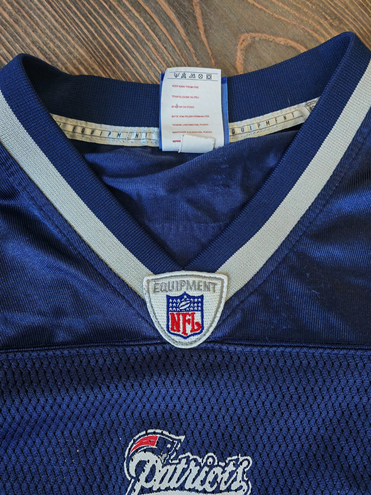 Reebok New England Patriots NFL Jersey, #12 Brady, Navy, Size Large
