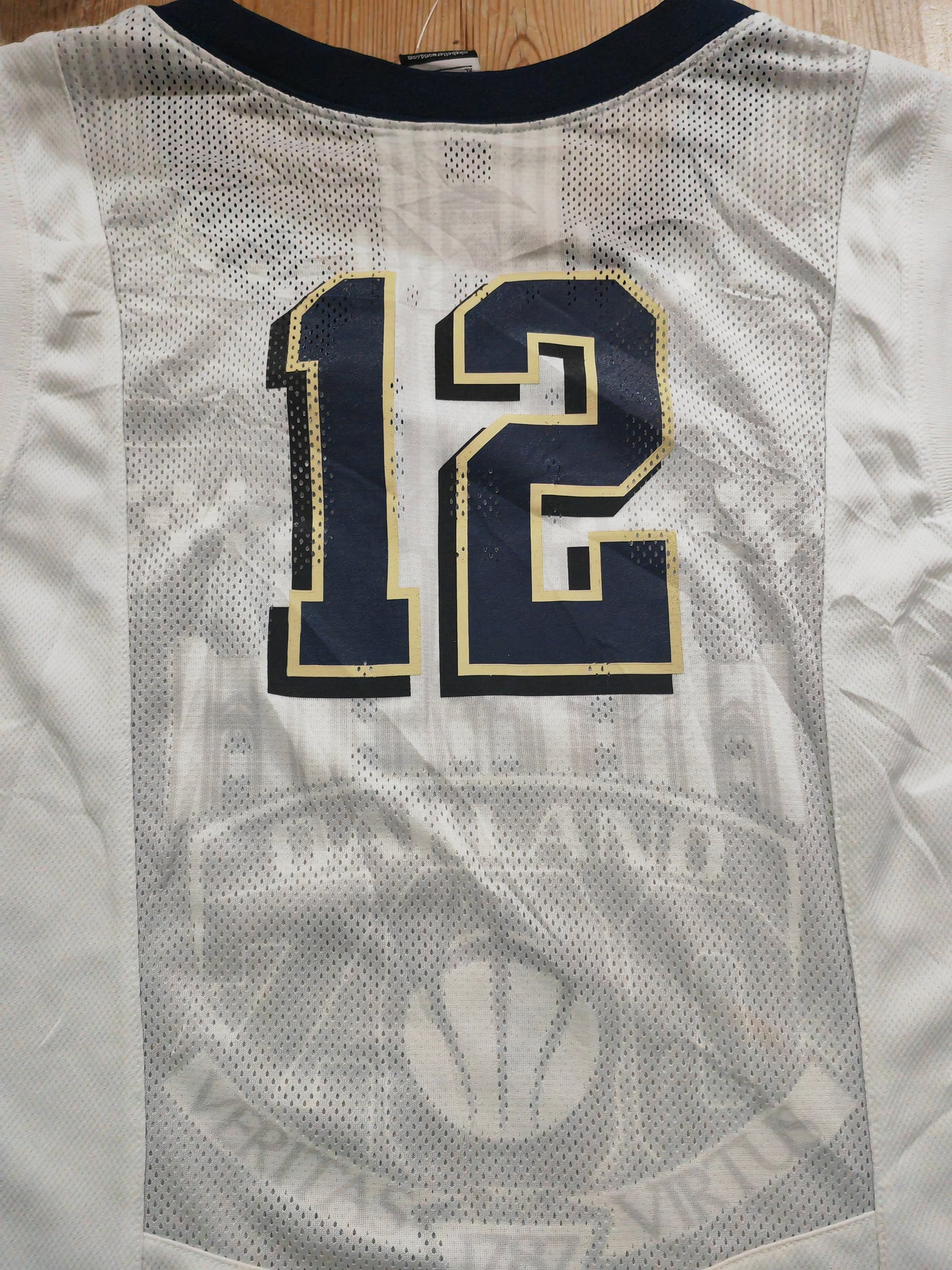 Nike Pittsburgh Panthers NCAA Basketball Jersey, #12, White, Size XL