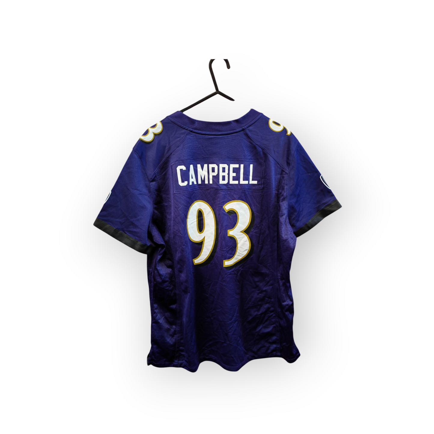 Women's Baltimore Ravens NFL Jersey, #93 Campbell, Purple, Size XL