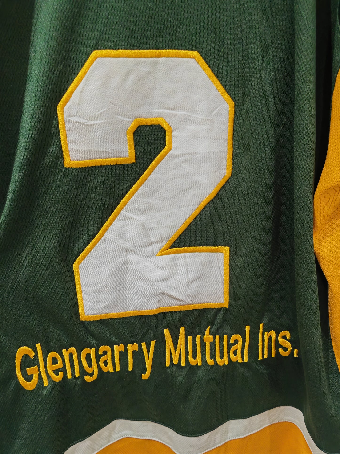 DHM Glengarry Highlanders Jr Girls League Ice Hockey Jersey, #2, Green, L/XL