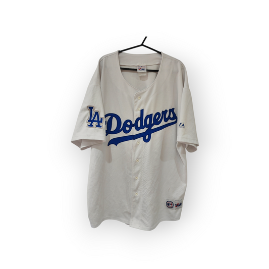 Majestic Los Angeles Dodgers MLB Jersey, White, Size L/XL
