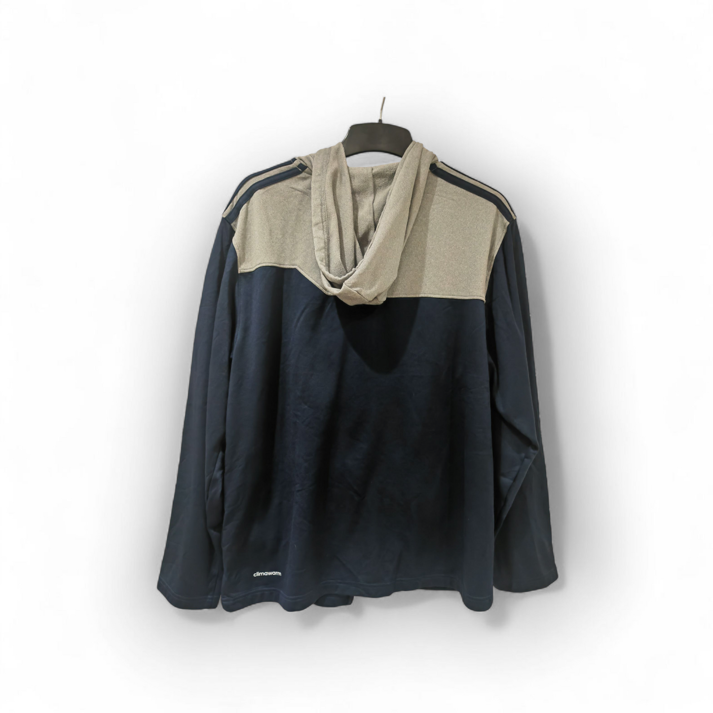 Adidas Indiana Pacers NBA Full Zip Hoodie, Navy/Grey, Size Medium