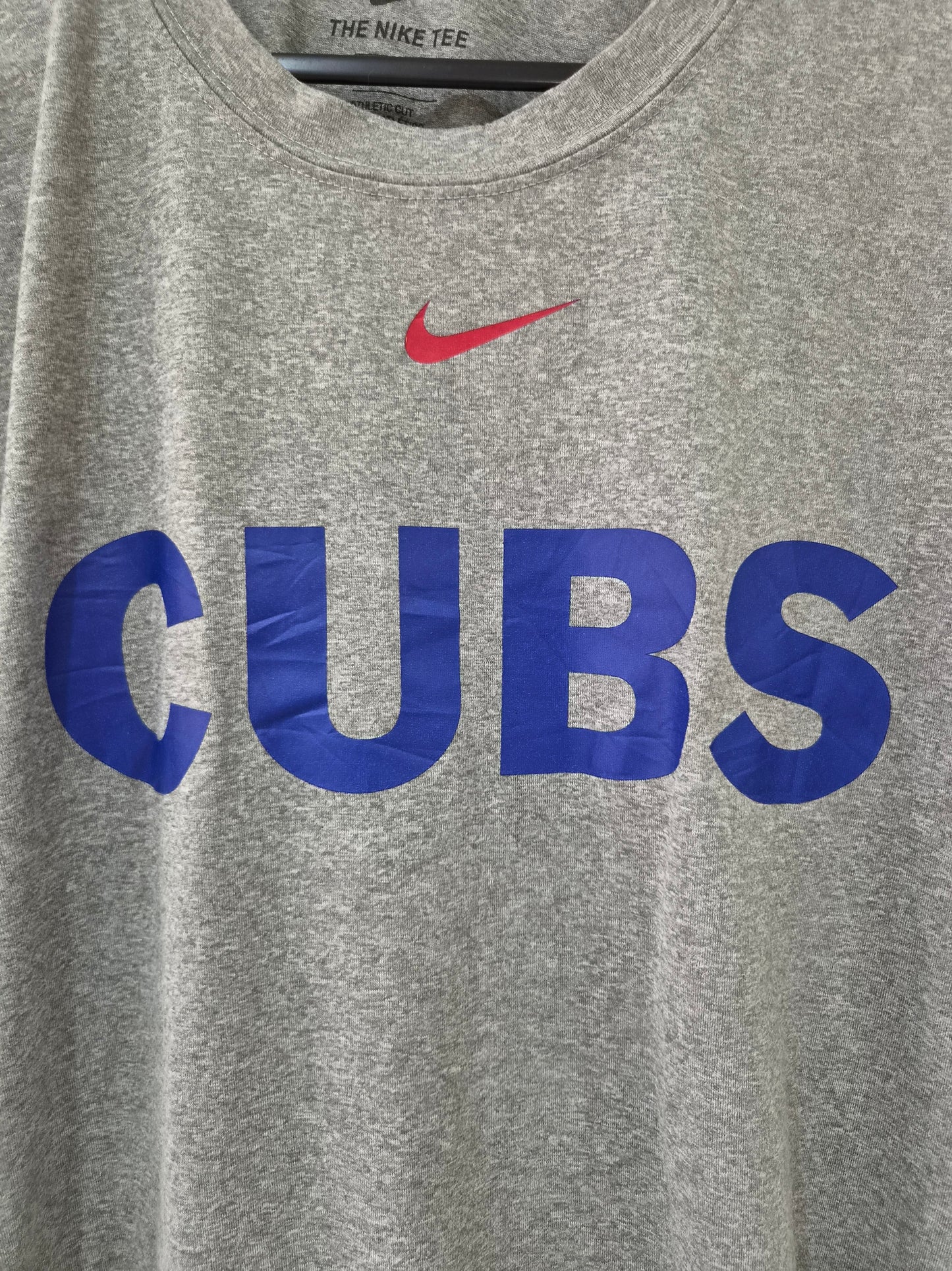 Nike Dri-fit Chicago Cubs MLB T Shirt, Grey, Size XL