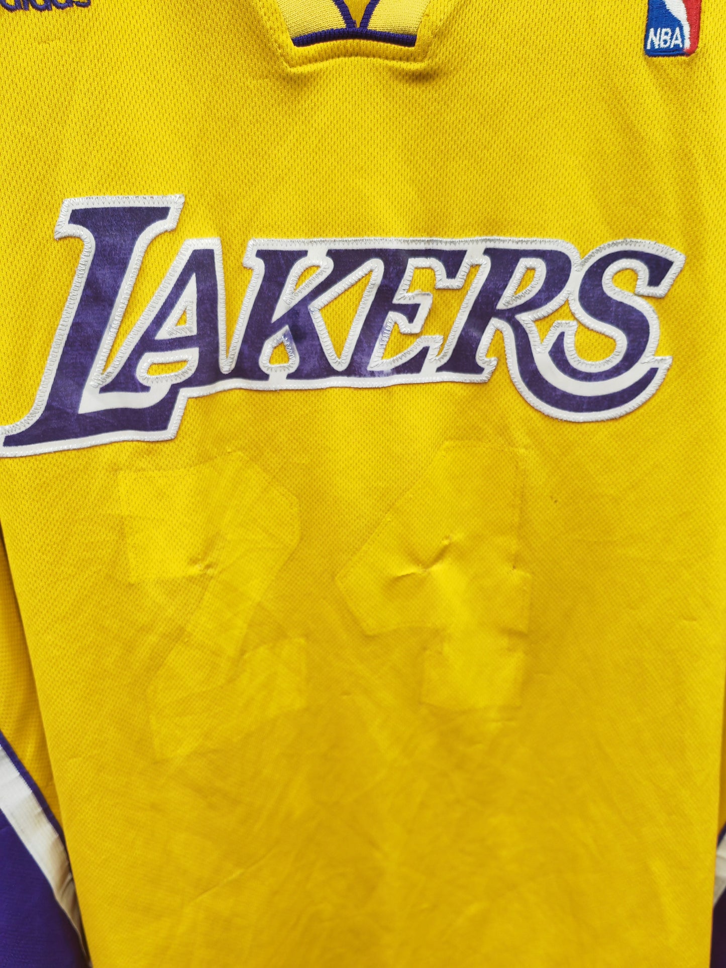 Adidas Los Angeles Lakers NBA Jersey, #24 Bryant, Yellow, Size XXL