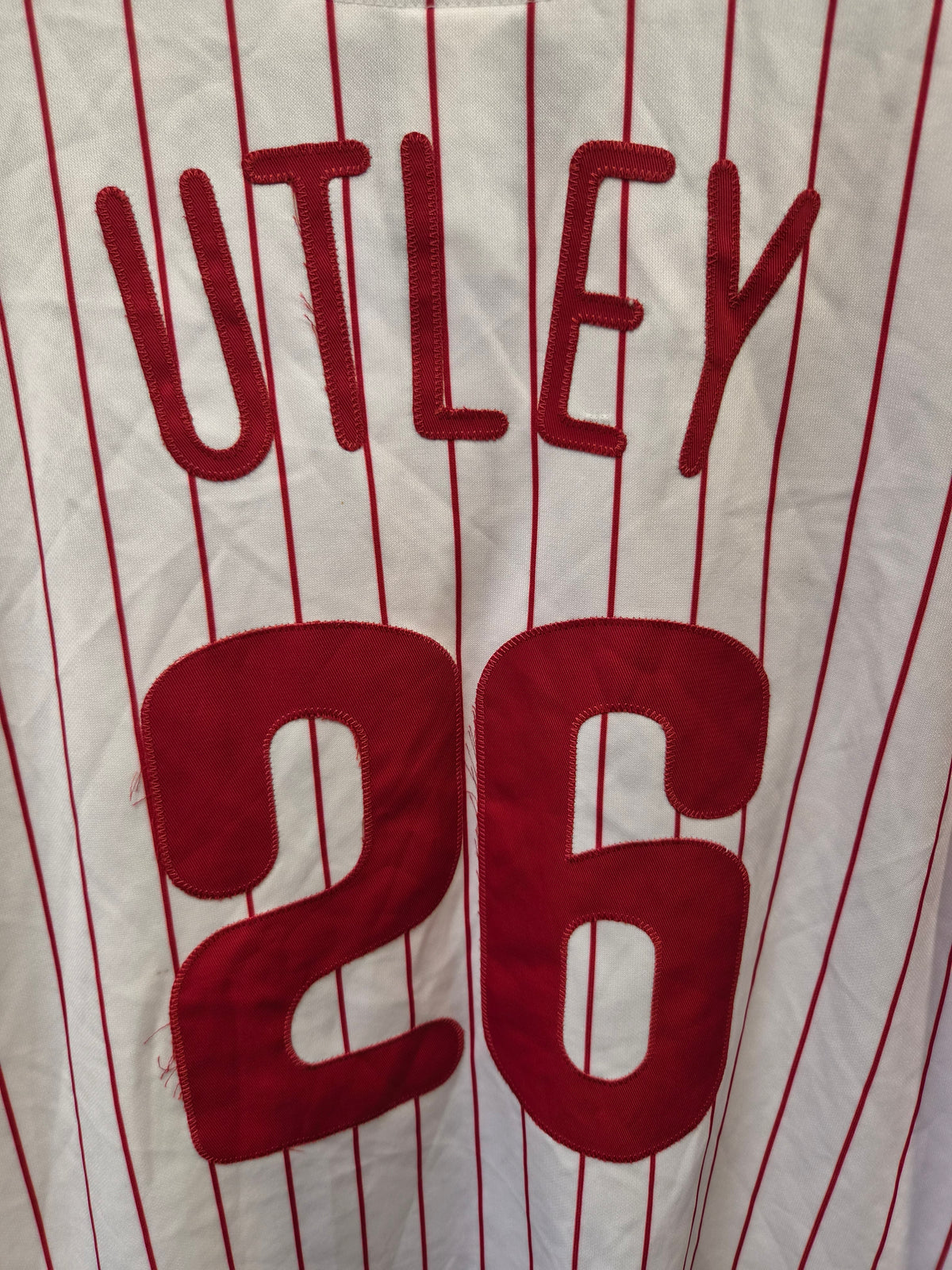 Majestic Philadelphia Phillies MLB Baseball Jersey, #26 Utley, World Series, XL