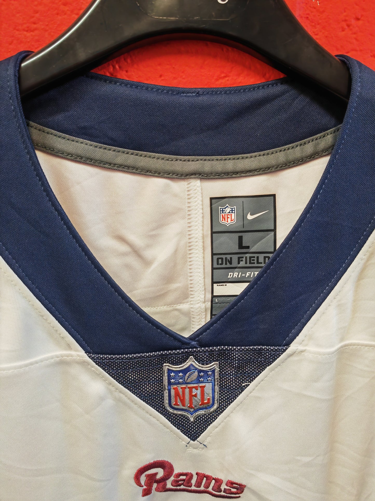 Nike Los Angeles Rams NFL Vapor Jersey, #16 Goff, White, Size Large