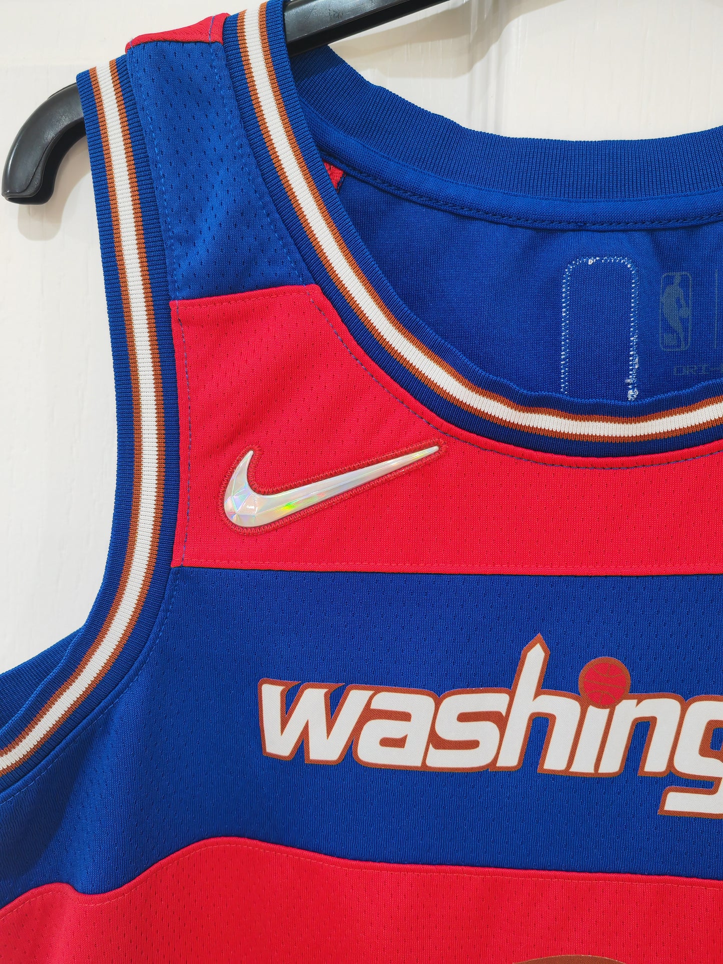 Nike Washington Wizards NBA City Edition Jersey, #3 Beak, Blue/Red, Size Small