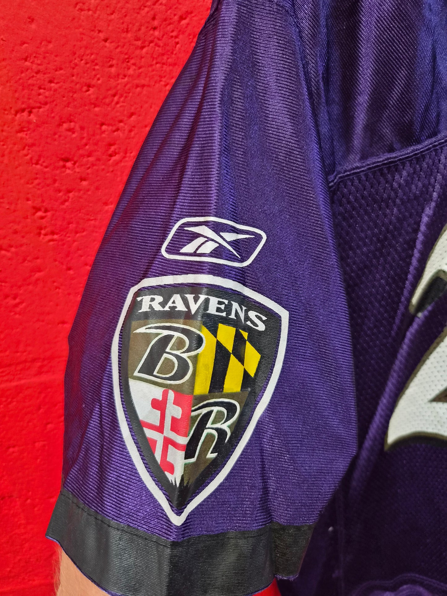 Youth Reebok Baltimore Ravens NFL Jersey, #27 Rice, Purple, Size YL