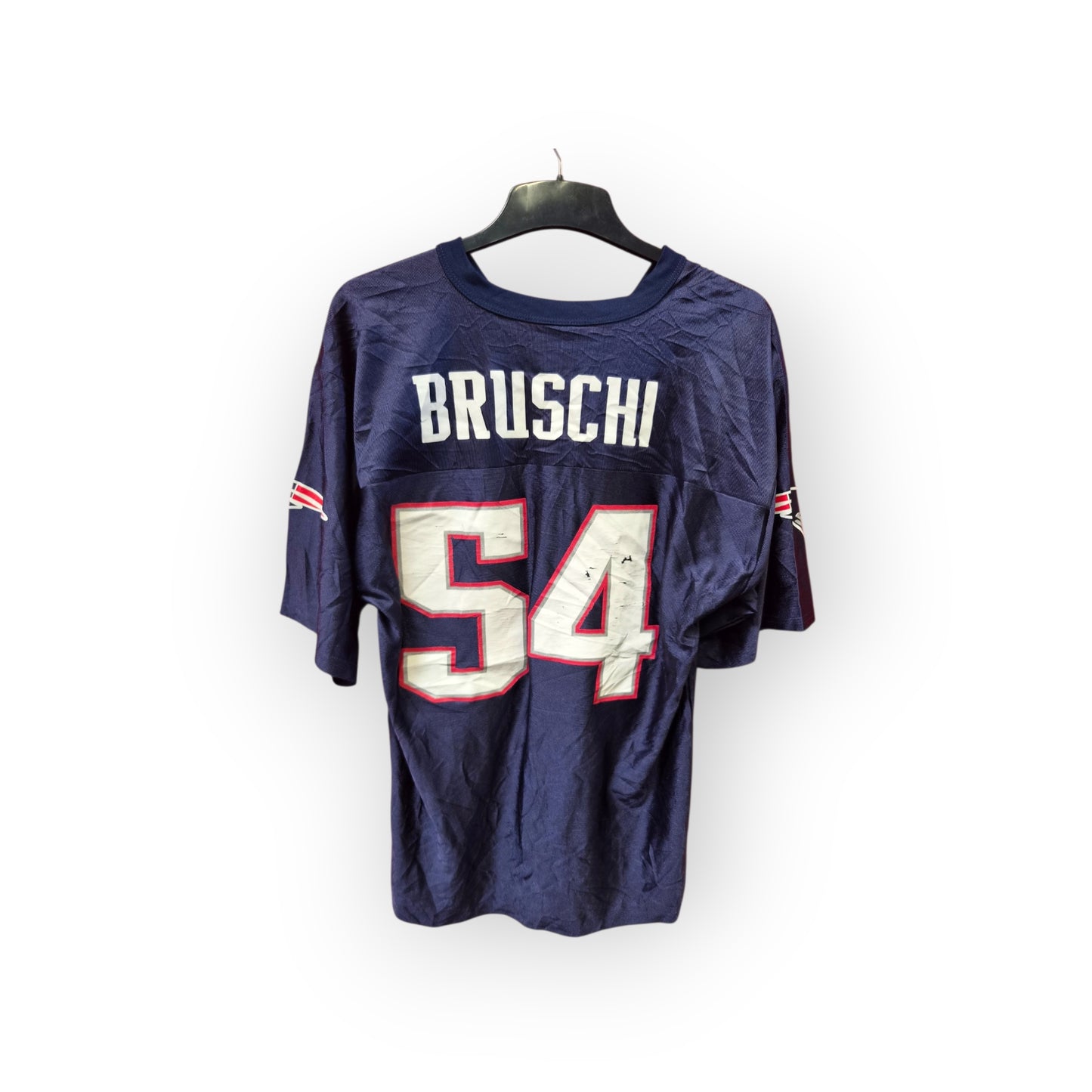 NFL New England Patriots Jersey, #54 Bruschi, Navy, Size Medium